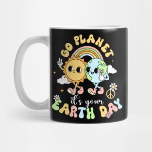 Go Planet Its Your Earth Day 2024 Teacher Kids Cute Earth Mug